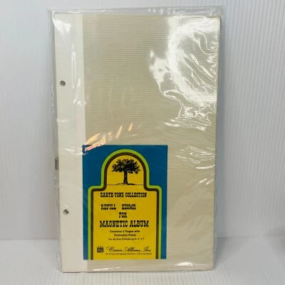 Magnetic Photo Album Refill EZ6MR 5 Pages + Posts VTG NEW Earth-Tone Collection - Image 1 of 4