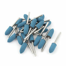 3mm Shank 8mm Cone Head Blue Rubber Polishing Mounted Point 22 Pcs
