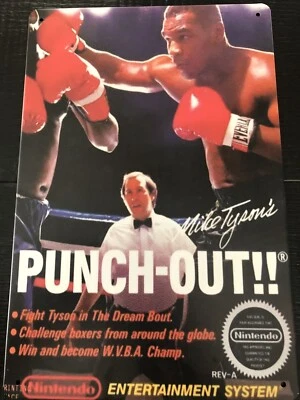 Mike Tyson’s Punch Out Retro Metal Wall Art Sign 8"x12" Nintendo Decor. NEW! - Image 1 of 4