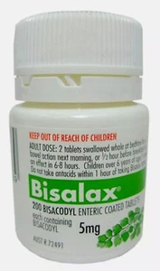 Comprimidos Bisalax 200 x 5 mg (Bisacodyl 5 mg) OzHealthExperts - Imagen 1 de 1
