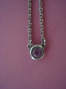 TIFFANY & CO ELSA PERETTI BY THE YARD PINK SAPPHIRE NECKLACE STERLING SILVER .08 - Picture 1 of 3