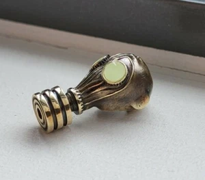 "GP-5 Mask" Bead for Knife Torch or Key-ring lanyard Hand made Brass Luminophore - Imagen 1 de 3