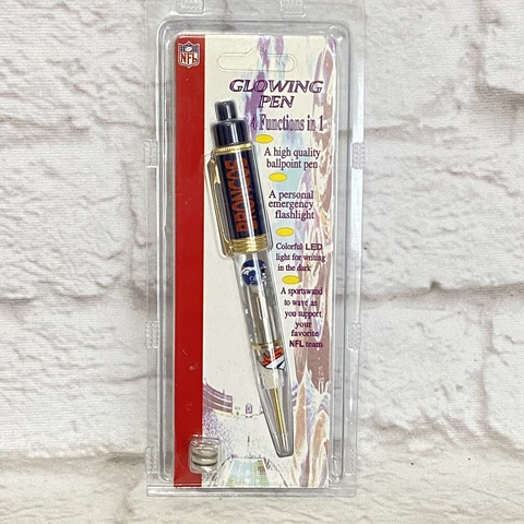 Vintage Duck House Inc. NFL Broncos Football Glowing Ball Point Pen Cover