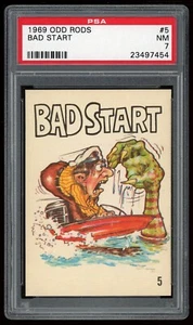1969 Donruss Odd Rods Sticker #05 Bad Start PSA 7 - Picture 1 of 2