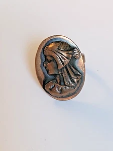 Vintage Greek Style Pressed Ring Adjustable - Picture 1 of 5
