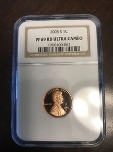 2003 S 1C Penny NGC PF 69 Ultra Cameo As pictured - Picture 1 of 3