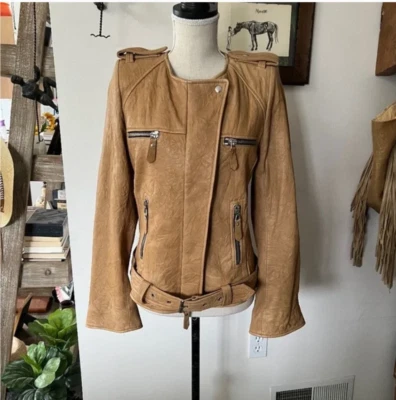 ISABEL MARANT Lambskin Leather Motorcycle Jacket M - Image 1 of 4