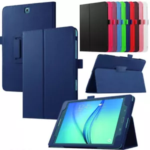 For Samsung Galaxy Tab A S9 Plus S8 S7 A7 A8 Leather Smart Case Stand Flip Cover - Picture 1 of 19