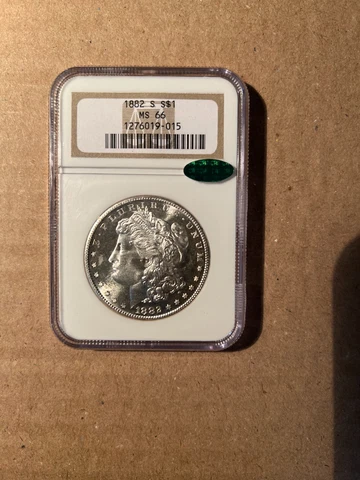 1882 S NGC MS 66 CAC Morgan Silver Dollar Cover