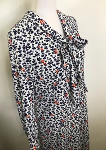 Vintage Neiman Marcus Floral Dress Secretary Geek Pussycat Bow Young Viewpoint - Picture 1 of 9