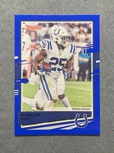  2020 DONRUSS BLUE PRESS PROOF PARALLEL CARD MARLON MACK COLTS #122 - Bild 1 von 2