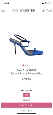 Sandalia SAINT LAURENT Baliqua Picasso azul  Foto 1 de 4