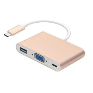 Thunderbolt 3 USB-C 3.1 Type C vers VGA Digital Video Câble Argenté - Imagen 1 de 6