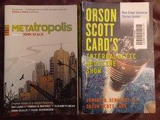 Lot of 2 by John Scalzi, Orson Scott Card: Metatropolis & Intergalactic Medicine