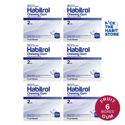 Goma Habitrol 2mg Fruta 1224 Piezas 6 Cajas x 204 piezas Sin Azúcar TODO FRESCO Foto 1 de 4