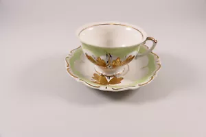 Sammeltasse Sonneberg Krüger Geiersthal vergoldet Blumen Handbemalt Tasse & UT - Bild 1 von 9