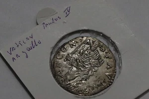 🧠🇻🇦 VATICAN Paolo IV (1555-1559). AR Giulio 3.05Gr. RARE HIGH GRADE B66 #412 - Picture 1 of 5