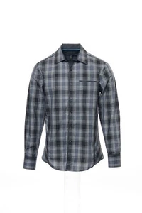 INC International Concepts Gray Plaid Button Down Shirt Sport S $60 - Picture 1 of 4