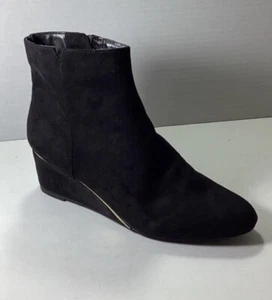 Alfani Beaf Black Ankle Boots Size 7m - Picture 1 of 9
