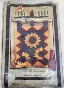 Vintage Hodge Podge 8 x 10 Sonnenblume Quilt Applikation Volkskunst Wandbehang Kit - Bild 1 von 3
