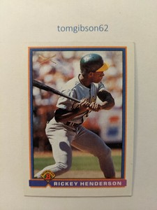 1991 Bowman Rickey Henderson #371 Free Shipping