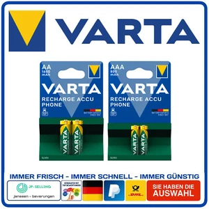 VARTA Micro Akku AA AAA 800mAh 1600mAh Telefon LR03 Ni Mh Blister LR6 - Bild 1 von 3