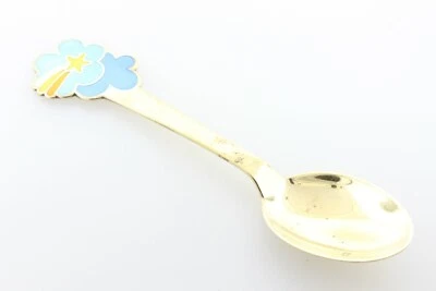 A. Michelsen Sterling Silver Denmark Enamel 1975 'Shooting Star' Enamel Spoon - Image 1 of 4