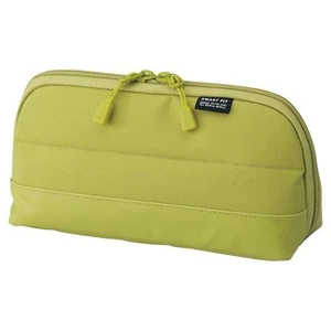 LIHIT LAB Japan Pen Pencil Smart Fit Actact Wide Case 200mm A7688-6 Yellow Green - Picture 1 of 1
