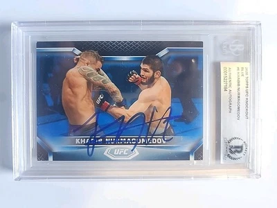Khabib Nurmagomedov 2020 Topps Knockout Auto Signed Slabbed BAS Beckett 20/75 - Image 1 of 2