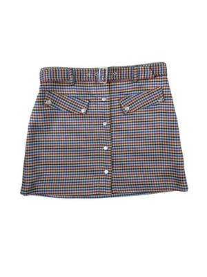 George Mujer Poliéster Multicolor Cuadros Forrado Cinturón Snap Falda Corta Talla 12 Foto 1 de 4