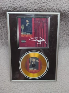 Eminem Signed Gold Disc Album Ltd Edition Framed Picture Memorabilia Plaque - Picture 1 of 6
