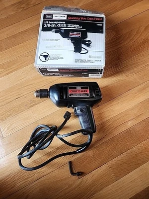 Taladro reversible vintage Craftsman 3/8 con cable de 2,5 amperios casi perfecto estado Foto 1 de 4