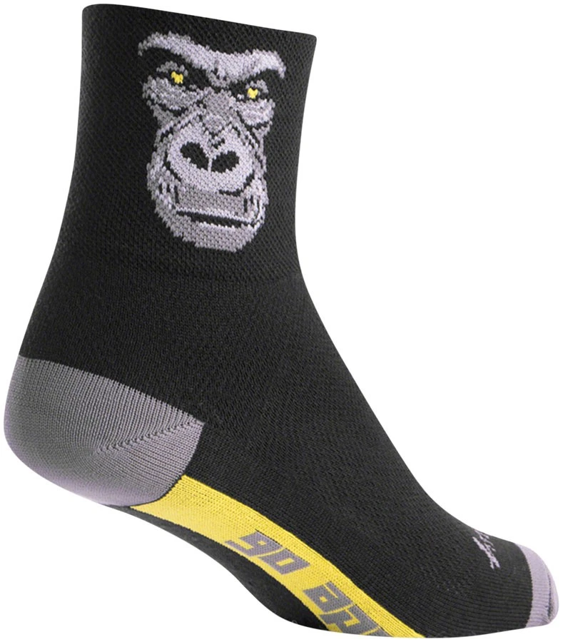 Meias SockGuy Classic Silverback - 3", Preto/Cinza, Grande/X-Grande - Imagem 1 de 1