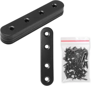 8 juegos de soportes de metal plano de placa plana de acero inoxidable de 4 pulgadas - Imagen 1 de 3