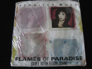Jennifer Rush & Elton John Flames Of Paradise/Call My Name 45 RPM 7" Single - Bild 1 von 4