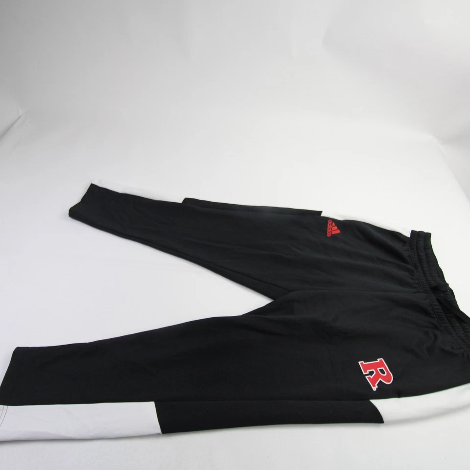 Rutgers Scarlet Knights adidas Aeroready Athletic Pants Men's Black/White Used - Image 1 of 1