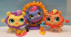 LITTLEST PET SHOP #2690 2842 3061 CUTE CIRCUS LION LOT W/ RING OF FIRE, FOOD - Picture 1 of 11
