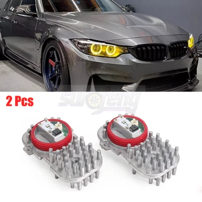 2Pcs YELLOW Angel Eyes LED DRL Module CSL STYLE New For BMW 3' E93 LCI 2008-2013 - Image 1 of 4