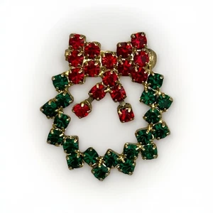 "Precioso prendedor de corona de Navidad de 1""" - Imagen 1 de 2