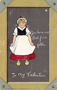 Postcard: To My Valentine, Dutch Girl, Tuck's UDB 1900's Posted - Picture 1 of 2