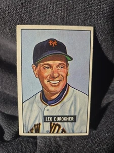 Bowman #233 1951 Leo Durocher New York Giants Salón de la fama en muy buena condición/excelente pliegue ligero  - Imagen 1 de 3