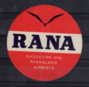 Rhodesian and Nyasaland Airways (RANA) Luggage Label - MNH - Picture 1 of 1