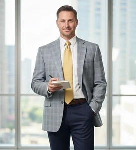 Oak Hill Herren Blazer 4XLT 58/60T grau kariert kariert Jacke Sport Mantel - Bild 1 von 13