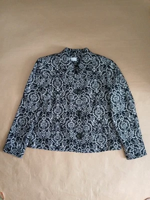 Куртка женская Jones Wear Studio Blazer L черная белая на пуговицах классическая 90-е  - Изображение 1 из 4