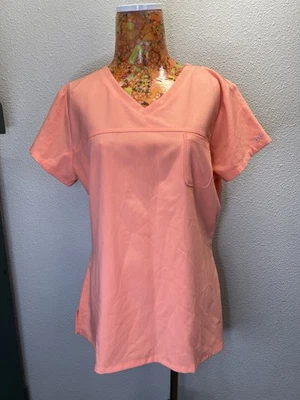 Barco One Element Coral Scrub Top Stretch V-Neck Women’s M - Image 1 of 4