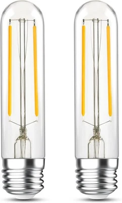 Dimmable Tubular Light Bulbs 40Watt,4W E26 T10 LED Type T 2 Piece, T30-2700k  - Image 1 of 4