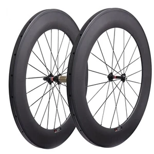 Rueda de bicicleta 700C 88 mm juego de ruedas de fibra de carbono con freno A271SB F372SB V 20/24 orificios - Imagen 1 de 15