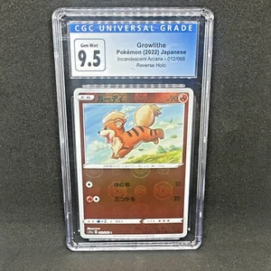 Tarjeta Growlithe 2022 Arcanos Incandescentes Japoneses Holograma Inverso CGC 9,5 GEMA COMO NUEVA - Imagen 1 de 2