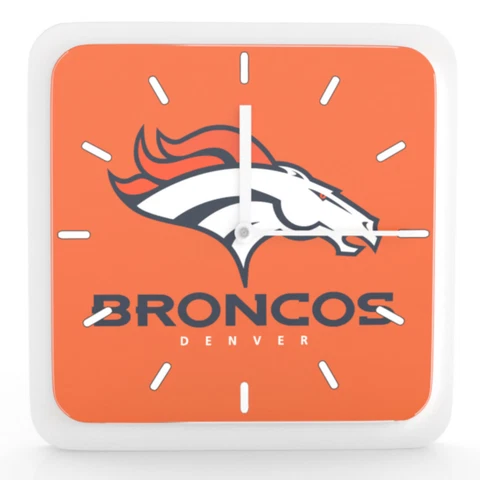 NFL Denver Broncos Home Office Room Decor Wall Desk Clock Magnet 6"x6" Cover