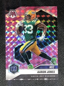 2021 Mosaic Football #212 Aaron Jones Pink Camo Prizm Green Bay Packers - Picture 1 of 2